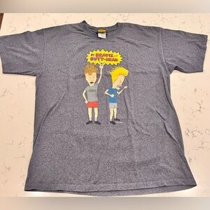 MTV Beavis And Butt-Head Graphic Tee Size Large Blue Mike Judge‎ T-Shirt Large